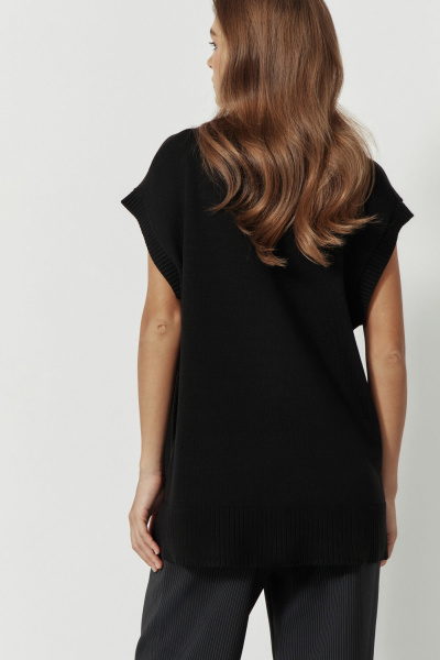 Жилет вязаный (черный)